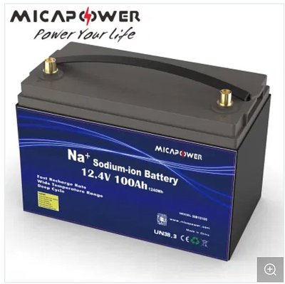 Batería de iones de sodio Mica Power 12V 100Ah logo
