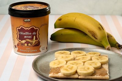 Manteca de maní con Banana y Canela 500g logo